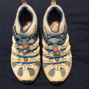 Merrill Chameleon II stretch Taupe/Teal Size 8